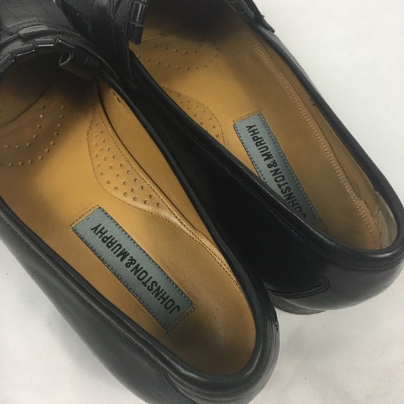 Johnston and Murphy Black Tassel Loafers - Picture 3 of 8
